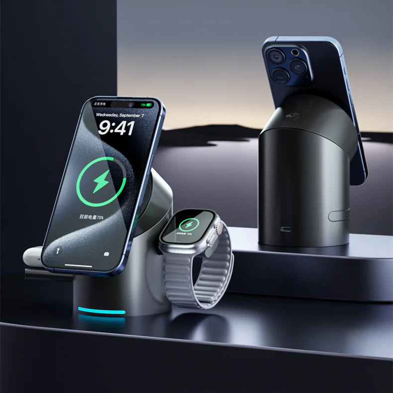 3-in-1 Magnetic Wireless Fast Multifunction Charging Station