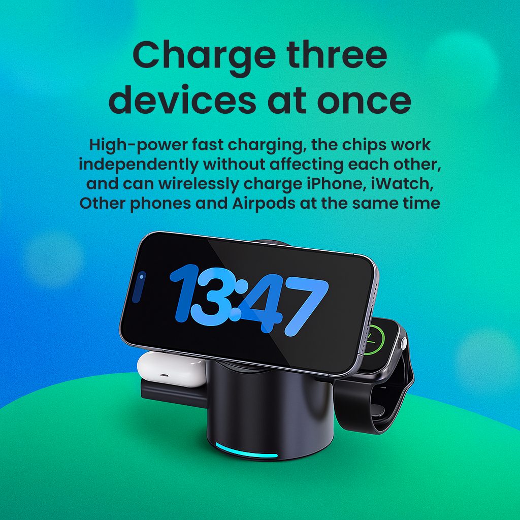 3-in-1 Magnetic Wireless Fast Multifunction Charging Station